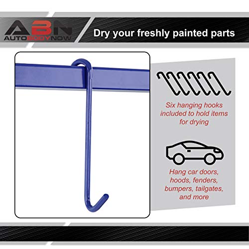 ABN Adjustable 7 Foot Paint Hanger - Extendable 50-70-Inch Painting Rack - Paint Hanger Hooks with Swivel Locking Wheels