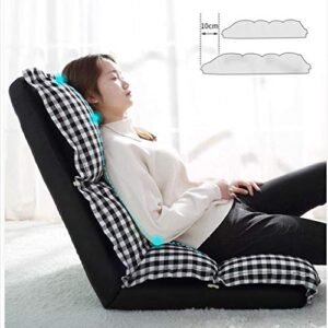 GYDJBD Padded Floor Lazy Sofa, Stainless Steel Frame High Density Sponge + Cotton Folding Lazy Lounge Chair, Floor Seat Sofa (Color : B)