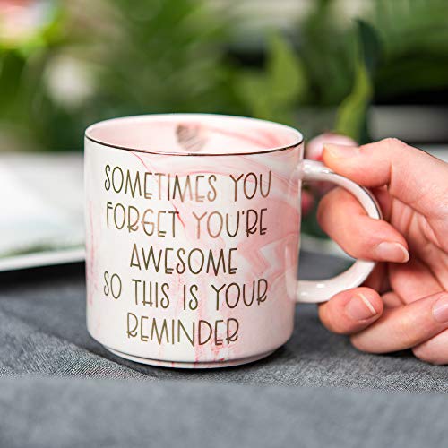 Thank You Gifts for Women - Funny Gifts Ideas for Friends, Coworkers, Boss, Employee, Mom, Mentor - Inspirational, Thoughtful, Birthday, Friendship, Graduation Presents for Her - Ceramic Coffee Cup