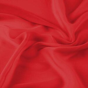 cationic chiffon, shock red - 58/60" - fabric by the yard - solid, printed, and novelty fabrics ideal for sewing garments, wedding dresses, costumes, special occasions, tablecloths, crafts, and diy