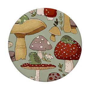 Cute Cottagecore Frog and Mushroom Vintage PopSockets Swappable PopGrip