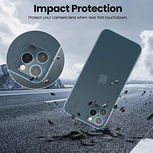 [3Pcs] Tensea Camera Screen Protector Compatible with iPhone 12 Pro Max 6.7 inch, Tempered Glass Camera Lens Protector, HD Clear, Full Edge to Edge Cover, Case Friendly (3)