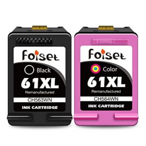 foiset remanufactured 61 black ink cartridge for hp ink 61 replacement 61xl cartridege with hp envy 4500 4501 5530 deskjet 1510 2540 2541 2542 3510 3050a officejet 4630 4635 printer