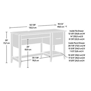 Sauder Summit Station Desk, L: 52.09" x W: 19.29" x H: 29.02", Laurel Oak Finish