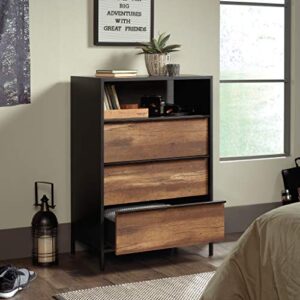 Sauder Boulevard Café 3-Drawer Chest, L: 29.13" x W: 17.48" x H: 42.68", Black Finish