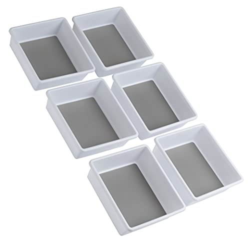 LIVORINI Drawer Organizers | Kitchen Drawer Organizer, Desk Drawer Organizer, Junk Drawer Organizer | Organization and Storage Tray [6 Pcs]