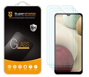 (3 pack) supershieldz designed for samsung galaxy a12 / galaxy a13 5g tempered glass screen protector, anti scratch, bubble free