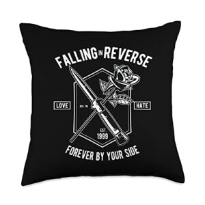 1999 flower and knife love hate funny gift falling in reverse love-hate forever by your side fashion throw pillow, 18x18, multicolor