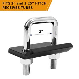 Hitch Tightener for 1.25" and 2" Hitches, Solid Steel Anti-Rattling Stabilizer, Rust-Free, Reducing Extra Movement Including Swaying, Rocking and Rattling of Any Hitch-Mounted Accessory (1 Pack)