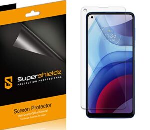 (6 pack) supershieldz designed for motorola moto g power (2021) [not fit for 2020 version] screen protector, high definition clear shield (pet)