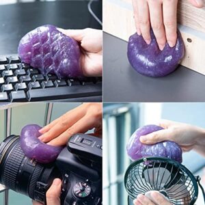 ASFSKY Car Putty Car Cleaning Gel Car Cleaning Putty Car Gel Cleaner Car Slime for Car Dust Cleaner Keyboard Dust Cleaning Gel 5 Pack (Purple)