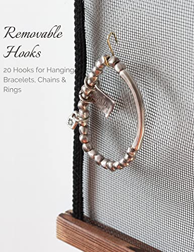 Earring Organizer Wall Monut Earring Holder Display Hanging Jewelry Organizer for Studs Dangle Earrings and Necklaces Holder Rack for Women Girl Gift