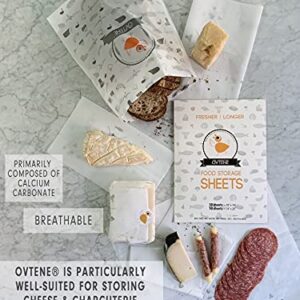 OVTENE Food Storage Sheets for Cheese, Meat, and Produce - Keeps Food Fresher Longer (20 Sheets)