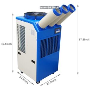 TECHTONGDA Industrial Spot Cooler Air Conditioner Commercial Mobile Outdoor Cooling Aircon 220V Three Column 910m³/h