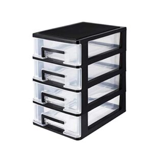 besportble four- layer storage cabinet plastic drawer type closet portable multifunction storage rack organizer furniture (8.3 x 6 x 9.9 inch)