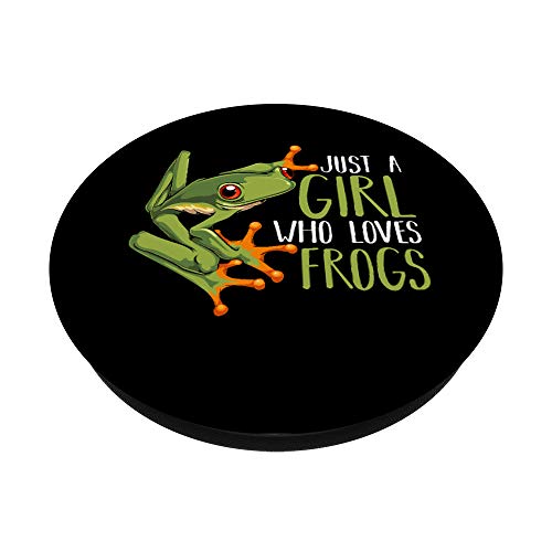 Just a Girl Who Loves Frogs Aquarium Amphibians Animal Lover PopSockets PopGrip: Swappable Grip for Phones & Tablets