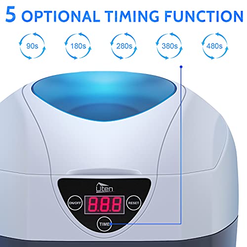 Jewelry Cleaner, Professional Ultrasonic Cleaner with Timer, Portable Household Jewelry Cleaning Machine for Eyeglasses, Rings, Razors, Coin, Earrings, Necklaces, Watches, Combs, Denture 750 mL