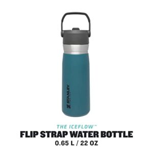 Stanley IceFlow Stainless Steel Water Bottle with Straw 0.65L / 22OZ Lagoon – Leakproof Insulated Water Bottle - Keeps Cold for 12+ Hours - BPA-Free Thermos Flask - Dishwasher Safe