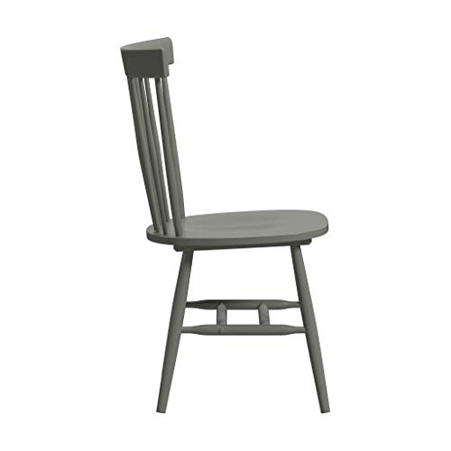 Sauder New Grange Spindle Back Chair, L: 20.47" x W: 21.26" x H: 36.22", Pewter Green Finish