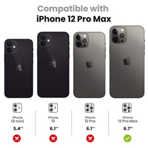 Tensea Compatible with iPhone 12 Pro Max Camera Lens Protector, 9H Tempered Glass Camera Cover Screen Protector for iPhone12 Pro Max 6.7 inch 2020 (Glitter)