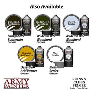 The Army Painter GameMaster - Terrain Primer: Ruins & Cliffs (10 Ounce) - Matte Spray Paint Primer for Dungeon Dragon Terrains & Tiles, and Filler Primer for Tabletop Roleplaying Wargaming Scenery