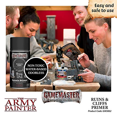 The Army Painter GameMaster - Terrain Primer: Ruins & Cliffs (10 Ounce) - Matte Spray Paint Primer for Dungeon Dragon Terrains & Tiles, and Filler Primer for Tabletop Roleplaying Wargaming Scenery