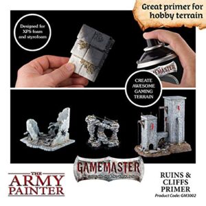 The Army Painter GameMaster - Terrain Primer: Ruins & Cliffs (10 Ounce) - Matte Spray Paint Primer for Dungeon Dragon Terrains & Tiles, and Filler Primer for Tabletop Roleplaying Wargaming Scenery