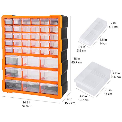 Amazon Basics Wall Mount Hardware and Craft Storage Cabinet Drawer Organizer 78 Drawers