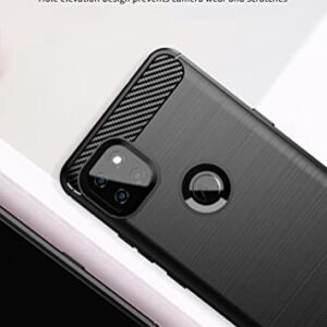 M MAIKEZI for Moto One 5G Ace case,Motorola one 5G Ace Case with HD Screen Protector, Soft TPU Slim Fashion Non-Slip Protective Phone Case Cover for Motorola Moto One 5G UW Ace (Black Brushed TPU)