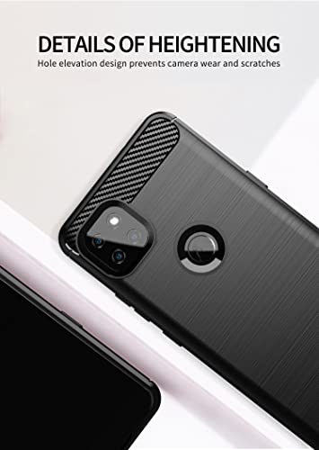 M MAIKEZI for Moto One 5G Ace case,Motorola one 5G Ace Case with HD Screen Protector, Soft TPU Slim Fashion Non-Slip Protective Phone Case Cover for Motorola Moto One 5G UW Ace (Black Brushed TPU)