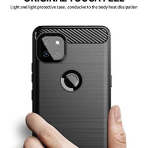 M MAIKEZI for Moto One 5G Ace case,Motorola one 5G Ace Case with HD Screen Protector, Soft TPU Slim Fashion Non-Slip Protective Phone Case Cover for Motorola Moto One 5G UW Ace (Black Brushed TPU)