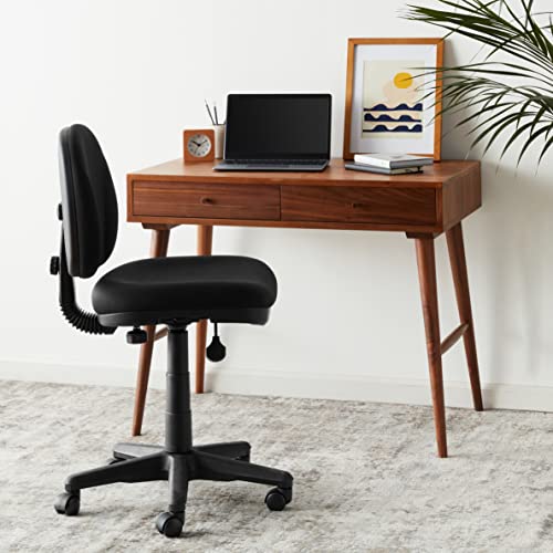 Office Star Pneumatic Sculptured Task Chair with Thick Padded Seat and Built-in Lumbar Support, Coal FreeFlex