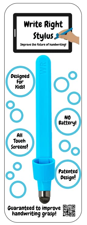 Write Right Stylus - Kids Stylus for Improving Handwriting (Blue)