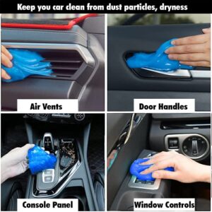 HAUSSIMPLE Car Cleaning Gel for Car Detailing - Pack of 4 - for Removing Dust from Car Vent Dashboard Interior, Keyboard Cleaning Putty for PC, Laptop