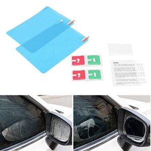 KIMISS Protective Film, 2pcs Rainproof Waterproof Car Rearview Mirror Sticker Anti-fog Protective Film Rain Shield Oval