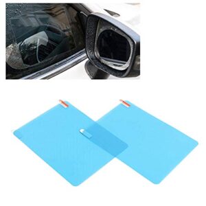 KIMISS Protective Film, 2pcs Rainproof Waterproof Car Rearview Mirror Sticker Anti-fog Protective Film Rain Shield Oval