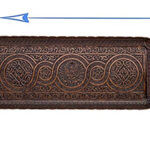 Turkish Ottoman Coffee Tea Beverage Serving Rectangle Tray (Small Tray) (13 INC*5.5 INC) (Copper)