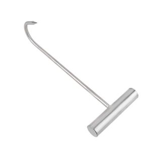 hemoton meat hooks stainless steel t hooks t-handle meat boning hook for kitchen butcher shop restaurant bbq tool butcher shop tool kit (28cm)