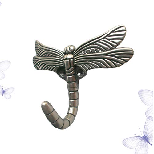 Cabilock Dragonfly Coat Hook Retro Iron Art Animal Hat Hook Wall Hanging Coat Hat Hook Door Back Hook for Home Hotel