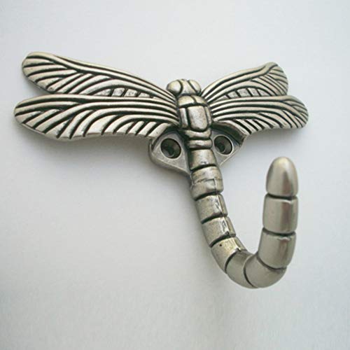 Cabilock Dragonfly Coat Hook Retro Iron Art Animal Hat Hook Wall Hanging Coat Hat Hook Door Back Hook for Home Hotel