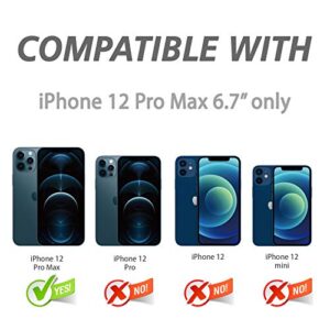 [3 Pack] CloudValley Camera Lens Protector for iPhone 12 Pro Max, 6.7'' Tempered Glass + Camera Lens Cover, 9H Hardness, 6.7 inch, HD Clear, Bubble Free, Easy Install, Scratch-Resistant