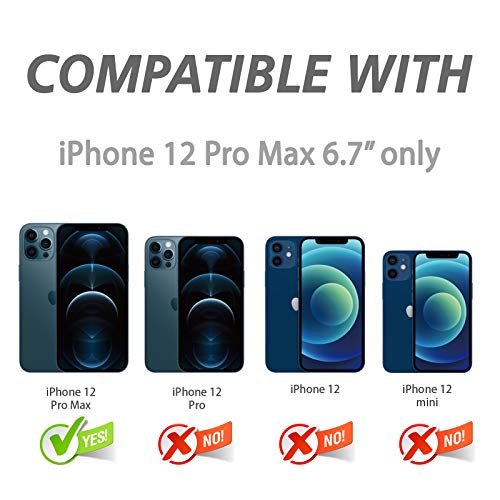 [3 Pack] CloudValley Camera Lens Protector for iPhone 12 Pro Max, 6.7'' Tempered Glass + Camera Lens Cover, 9H Hardness, 6.7 inch, HD Clear, Bubble Free, Easy Install, Scratch-Resistant