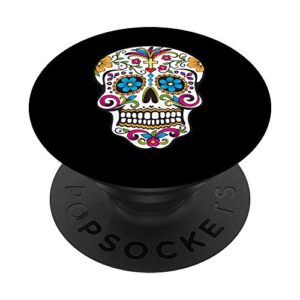 day of the dead sugar skull popsockets popgrip: swappable grip for phones & tablets