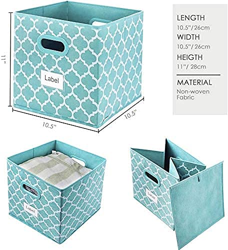 Foldable Cube Storage Bins 11x11 inches Set of 6 Drawer and Organizer Bins