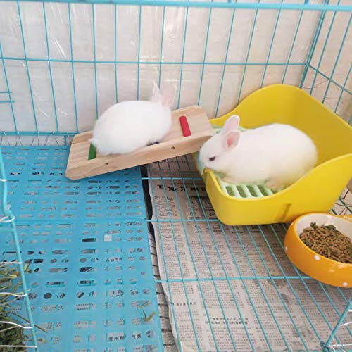 Rabbit Feet Pad,Hole Leak Water Design for Plastic Bunny Feet Pad Playpen Feet Mats Plastic Rabbit Cage Mat for Rabbit Guinea Pig Hamster Chinchilla Ferret(4 Pcs)