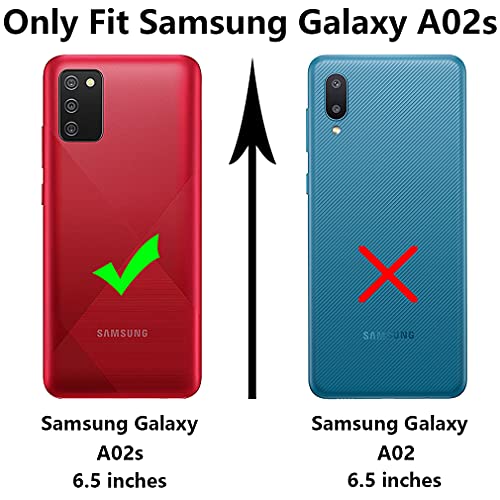 yuanming Samsung A02S Case,Galaxy A02S Case,with HD Screen Protector, Shock-Absorption Flexible TPU Bumper Cove Soft Rubber Protective Case for Samsung Galaxy A02S (Black Brushed TPU)