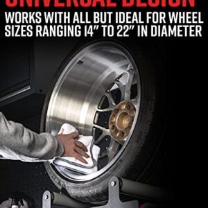 Adam's Rolling Wheel Detailing Stand - Wheel & Tire Car Detailing Roller for Wheel Cleaning, Ceramic Coating, Applying Tire Shine & Car Wheel Wash | Garage Accessory for Detailers