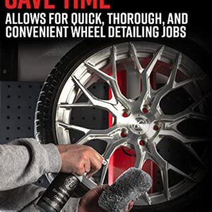 Adam's Rolling Wheel Detailing Stand - Wheel & Tire Car Detailing Roller for Wheel Cleaning, Ceramic Coating, Applying Tire Shine & Car Wheel Wash | Garage Accessory for Detailers