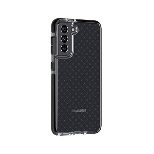 tech21 Evo Check Phone Case for Samsung S21 5G -12 ft. Drop Protection, Smokey/Black