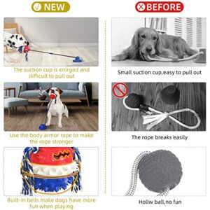 Siherry Dog Chew Toys for Aggressive Chewers, Suction Cup Dog Chewing Toy, Chewing and Cleaning Teeth, Dog Training Treats Teething Rope Toys for Boredom, Dog Toys for Aggressive Chewers Large Breed